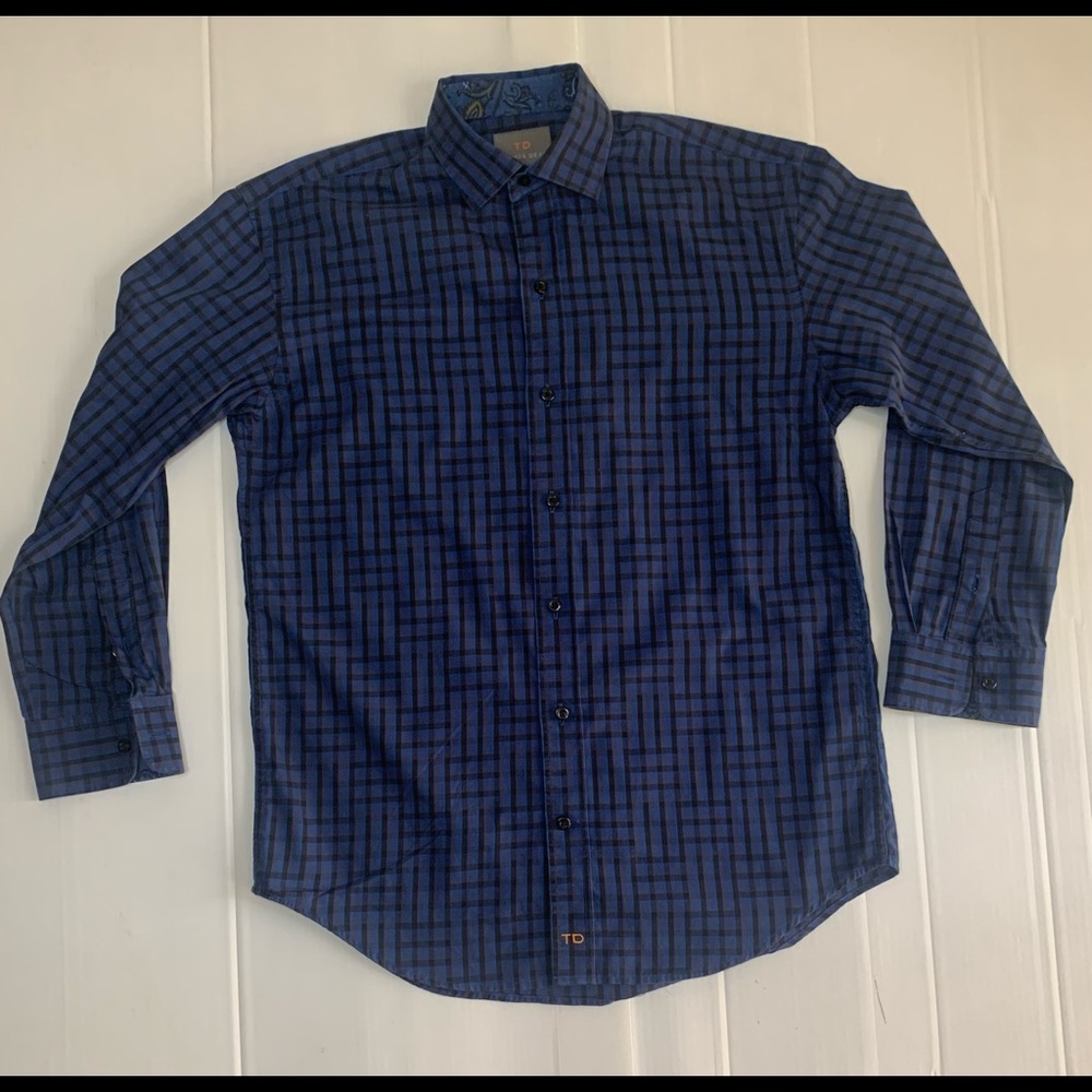 Boys TD Thomas Dean Botton Down Shirt Boys 10/12